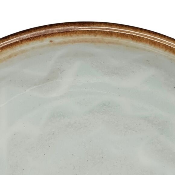 Studio Pottery Bowl Cream Green Blue Tan Signed Harris Ramen Rice Noodle Bowl - Picture 15 of 16